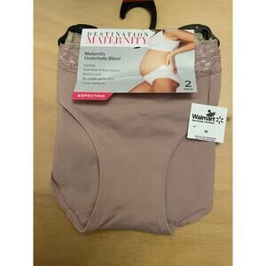 New Women’s Destination Maternity 2 Pack Maternity Underbelly Bikinis Medium
